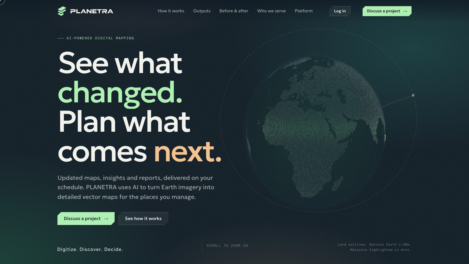 The Planetra website: See what changed. Plan what comes next.